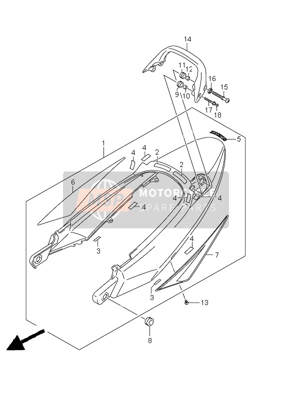 4621132F10YSF, Estribo, Suzuki, 1