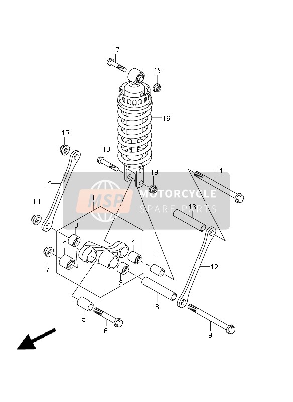 Leva cuscino posteriore (GSX650F E21)