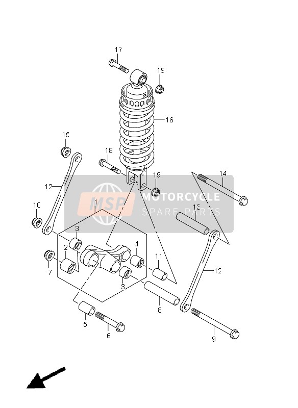 Suzuki GSX650F(A) 2011 Rear Cushion Lever (GSX650FU E24) for a 2011 Suzuki GSX650F(A)