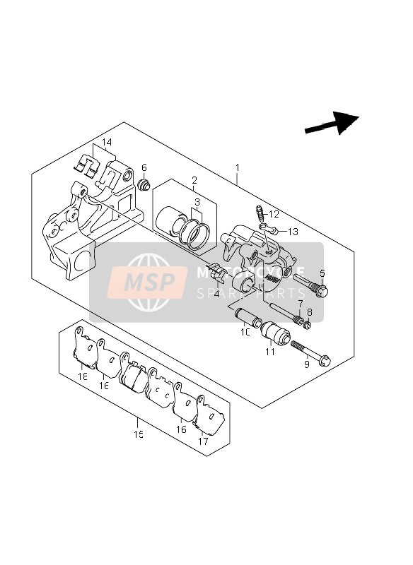 Calibre trasero (GSX650F E21)