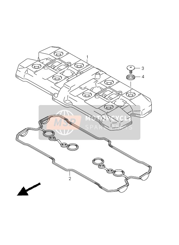 Suzuki GSX1250FA 2011 Cylinder Head Cover for a 2011 Suzuki GSX1250FA