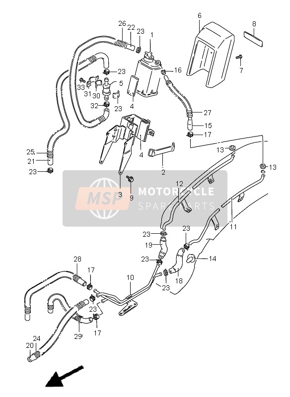 Suzuki VS800 INTRUDER 2003 Canister (E33) for a 2003 Suzuki VS800 INTRUDER