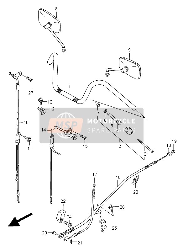 Suzuki VS800 INTRUDER 2003 Handlebar for a 2003 Suzuki VS800 INTRUDER