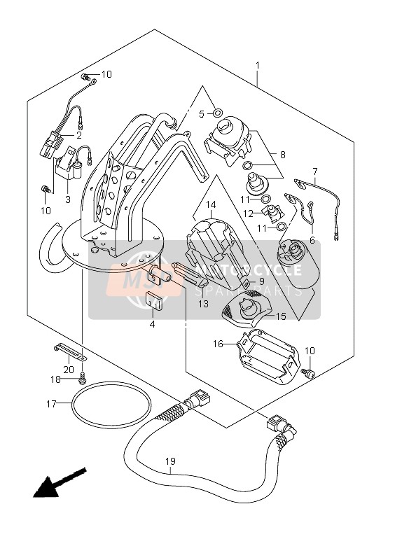 Suzuki GSX1250FA 2011 KRAFTSTOFFPUMPE für ein 2011 Suzuki GSX1250FA