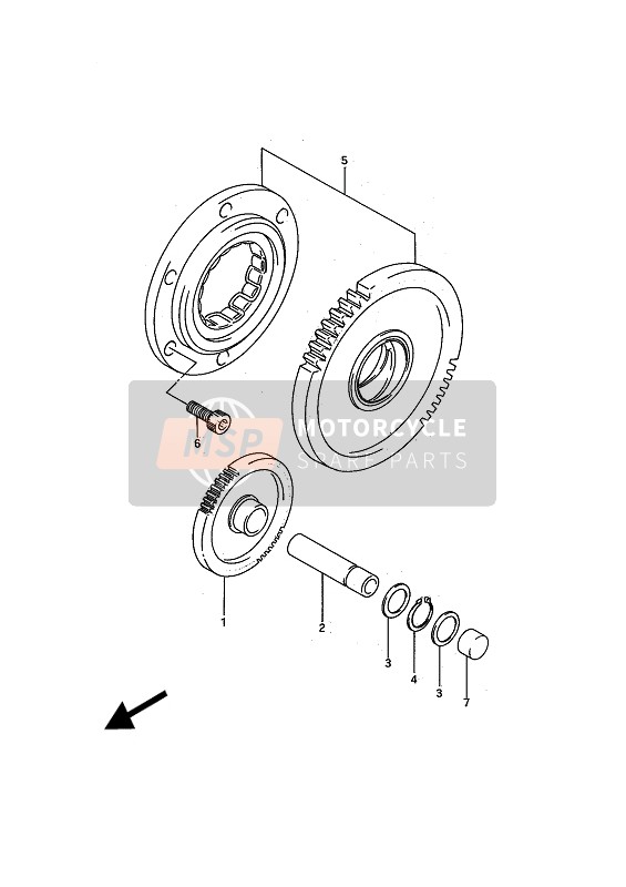 Suzuki GSX-R750W 1994 Starter Clutch for a 1994 Suzuki GSX-R750W