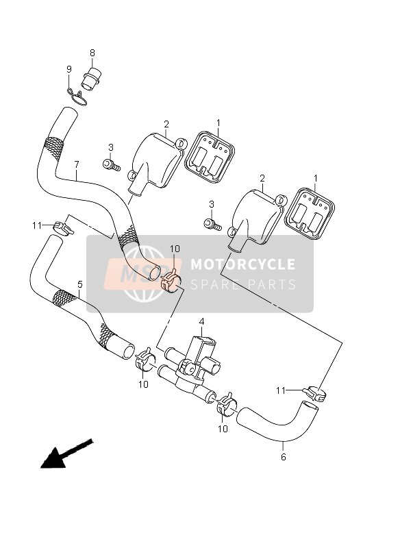 Suzuki GSX1250FA 2011 SEKUNDÄRLUFT für ein 2011 Suzuki GSX1250FA