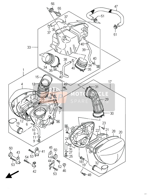 Suzuki VZR1800(N)(Z)(R) (M1800) INTRUDER 2011 Purificateur d'air pour un 2011 Suzuki VZR1800(N)(Z)(R) (M1800) INTRUDER