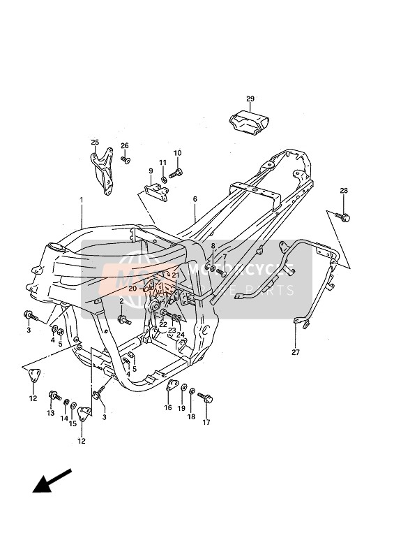 Suzuki GSX-R750W 1994 Frame for a 1994 Suzuki GSX-R750W