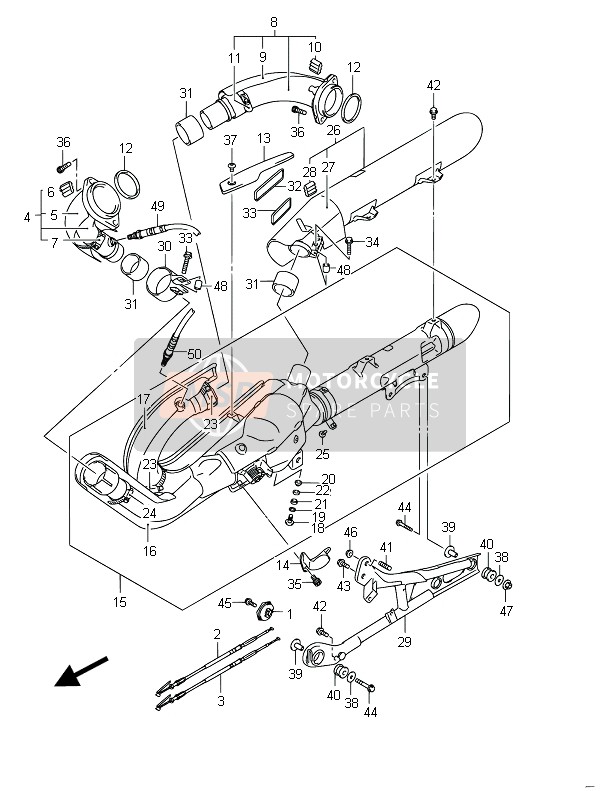 Suzuki VZR1800(N)(Z)(R) (M1800) INTRUDER 2011 Muffler for a 2011 Suzuki VZR1800(N)(Z)(R) (M1800) INTRUDER