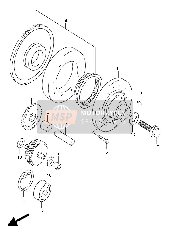 Suzuki TL1000S 1997 Starter Clutch for a 1997 Suzuki TL1000S