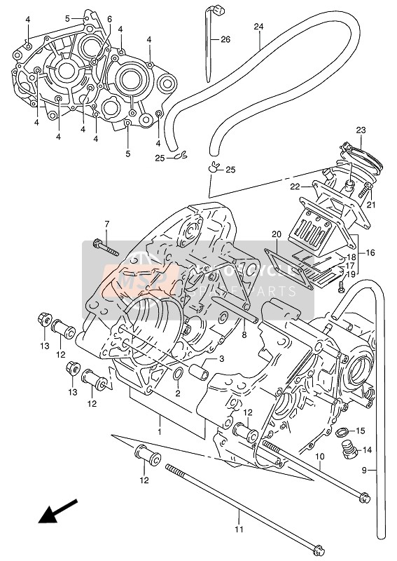 Suzuki RG125F(U) 1993 Caja Del Cigüeñal para un 1993 Suzuki RG125F(U)