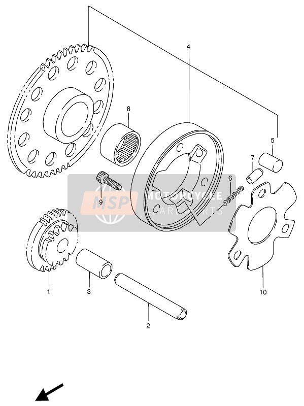 Suzuki RG125F(U) 1993 Inicio Embrague para un 1993 Suzuki RG125F(U)