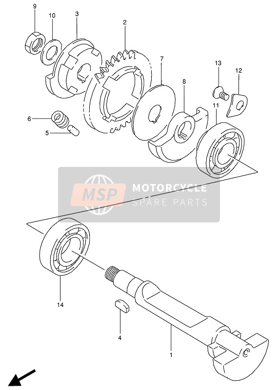 Suzuki RG125F(U) 1993 Balanceador de manivela para un 1993 Suzuki RG125F(U)