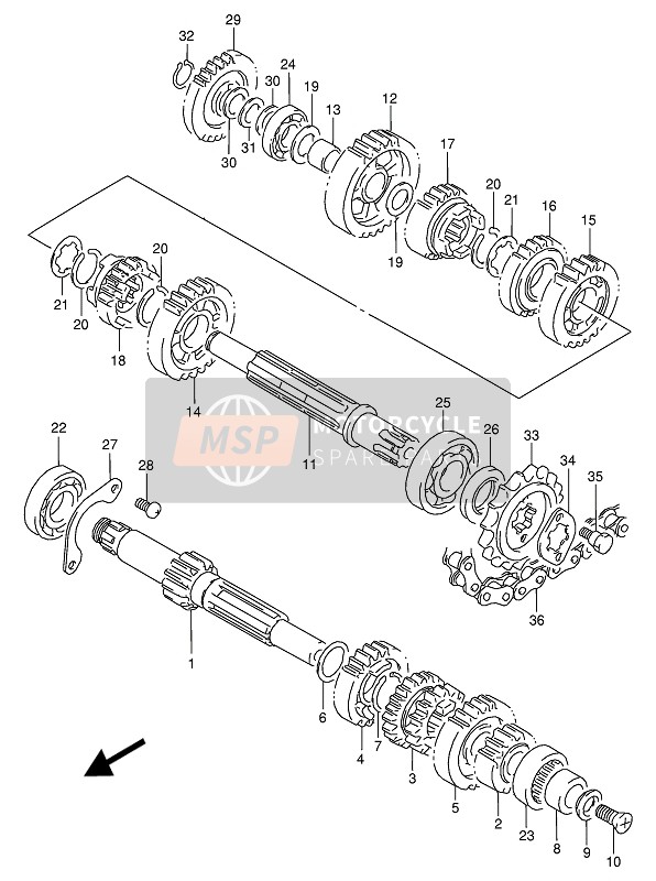 Suzuki RG125F(U) 1993 GETRIEBE für ein 1993 Suzuki RG125F(U)