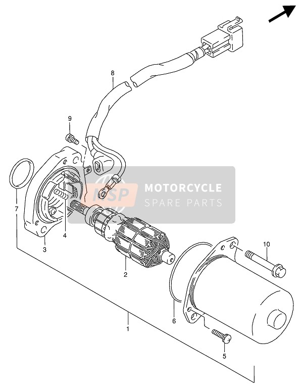 Suzuki RG125F(U) 1994 Starting Motor for a 1994 Suzuki RG125F(U)