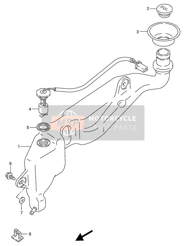 Suzuki RG125F(U) 1994 Tanque de aceite para un 1994 Suzuki RG125F(U)