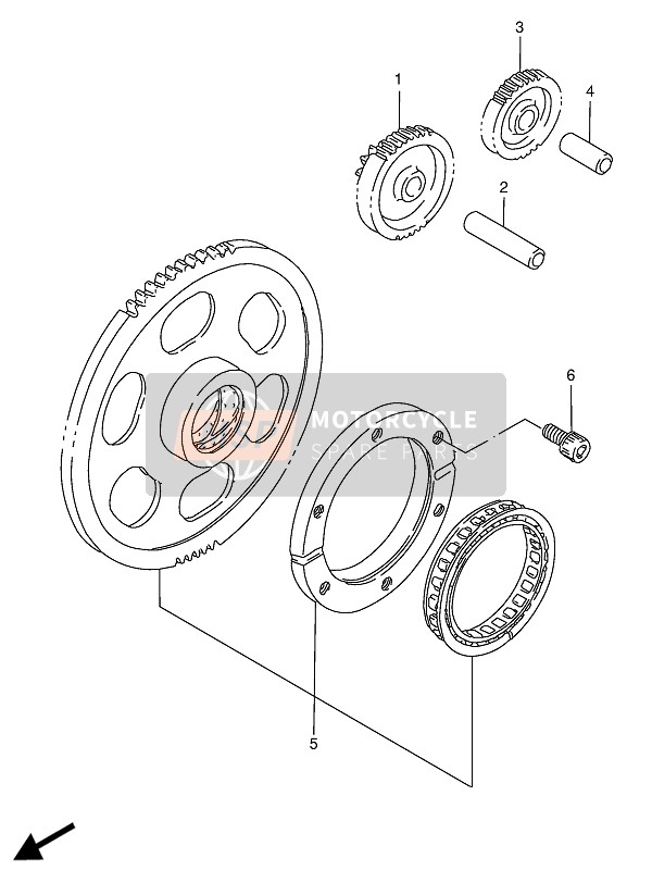 Suzuki VS800GL INTRUDER 1993 Starter Clutch for a 1993 Suzuki VS800GL INTRUDER