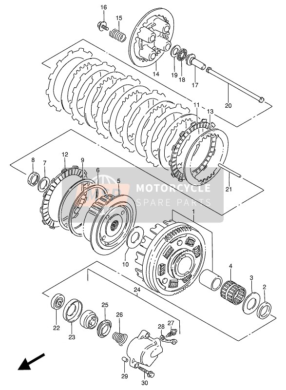 Suzuki VS800GL INTRUDER 1993 Clutch for a 1993 Suzuki VS800GL INTRUDER