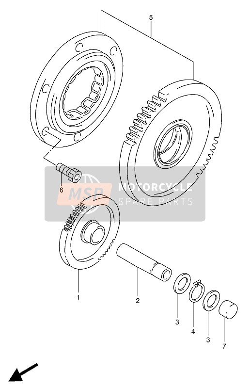 Suzuki GSX-R1100W 1994 Starter Clutch for a 1994 Suzuki GSX-R1100W