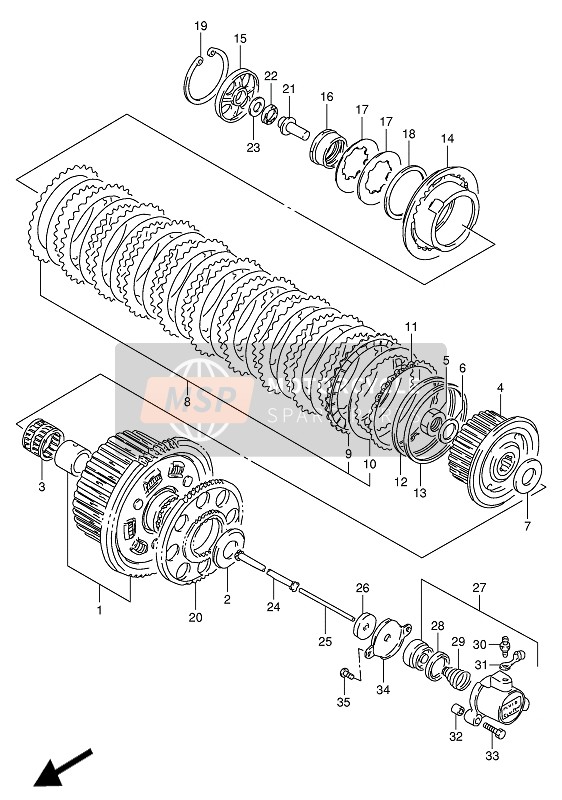 Suzuki GSX-R1100W 1994 Clutch for a 1994 Suzuki GSX-R1100W