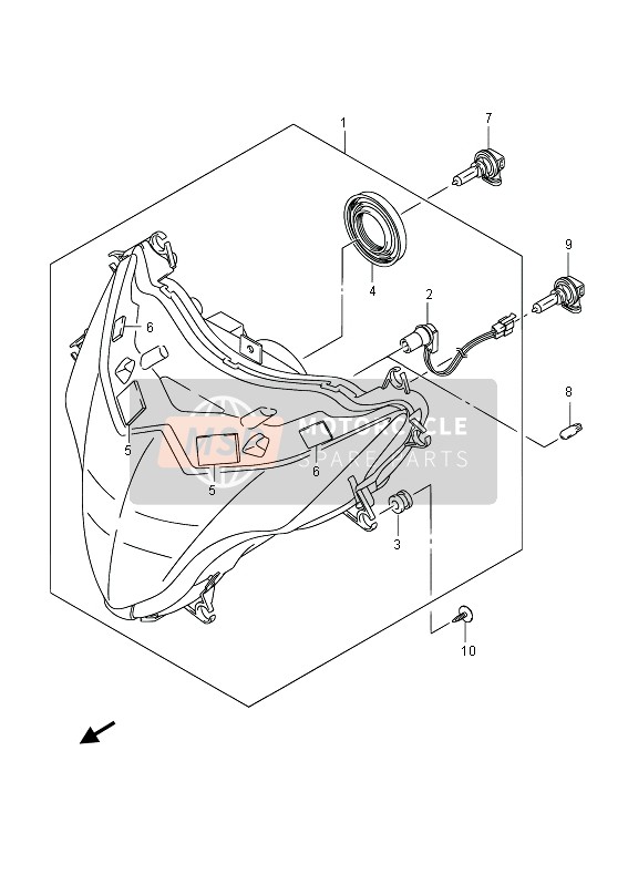 Suzuki GSX-R1000Z 2013 Lampe Frontale (GSX-R1000Z) pour un 2013 Suzuki GSX-R1000Z