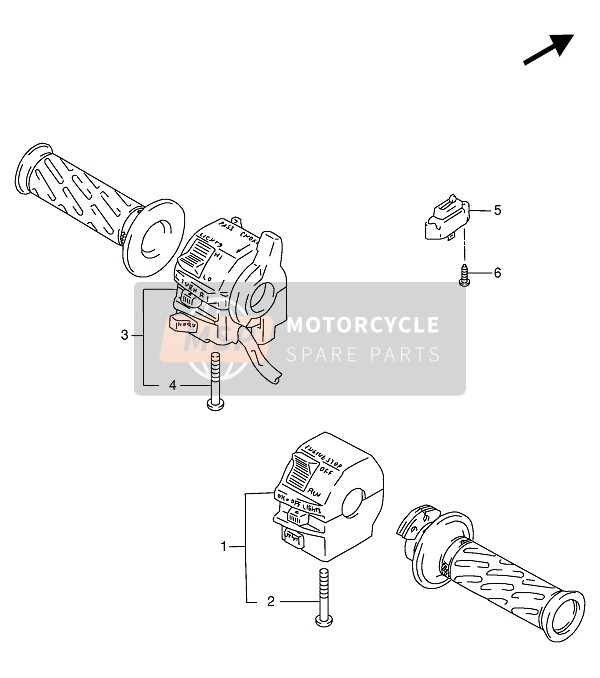 Suzuki GSX-R1100W 1994 Interruttore maniglia per un 1994 Suzuki GSX-R1100W