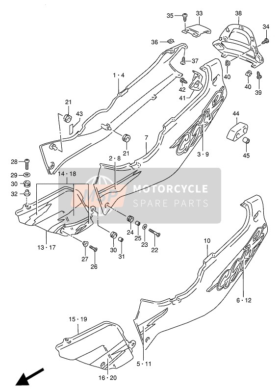 4710046E301WE, Zijdeksel ,R., Suzuki, 0