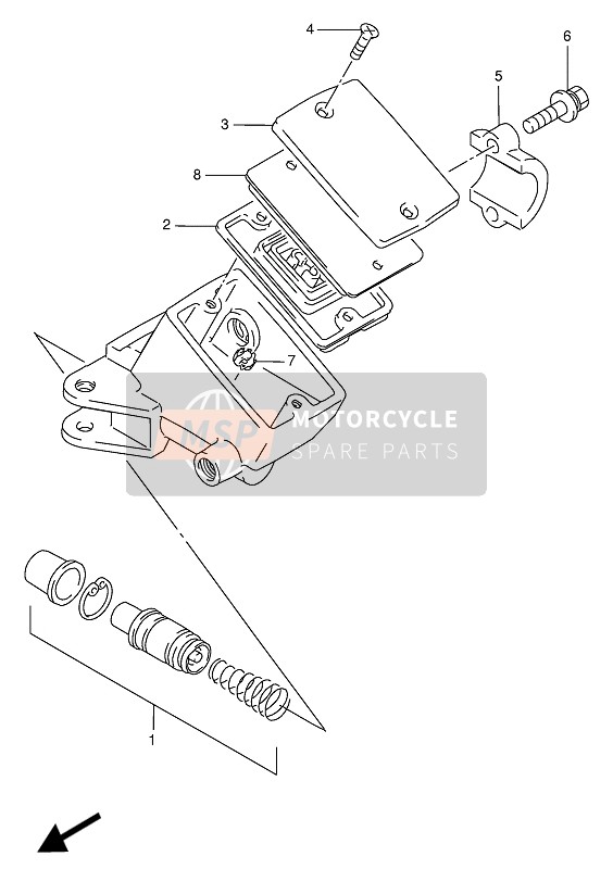 Suzuki GSX-R1100W 1994 Front Master Cylinder for a 1994 Suzuki GSX-R1100W