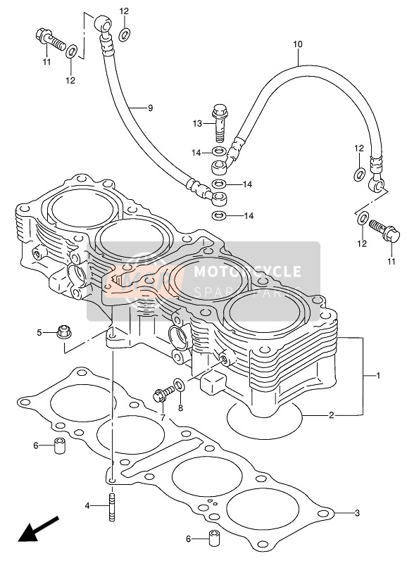 Suzuki RF600R(U) 1994 Cylindre pour un 1994 Suzuki RF600R(U)