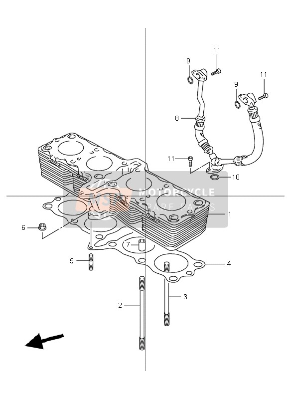 Suzuki GSF600(N)(S)(Z) BANDIT 2004 Cilindro per un 2004 Suzuki GSF600(N)(S)(Z) BANDIT