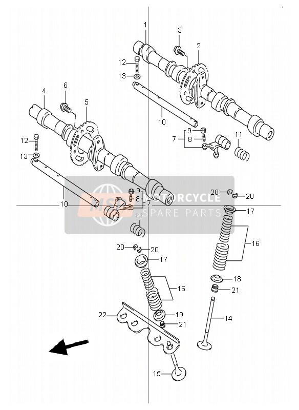 Suzuki GSF600(N)(S)(Z) BANDIT 2004 Arbre à came & Soupape pour un 2004 Suzuki GSF600(N)(S)(Z) BANDIT