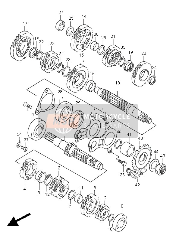 Suzuki TL1000S 1997 Transmission for a 1997 Suzuki TL1000S