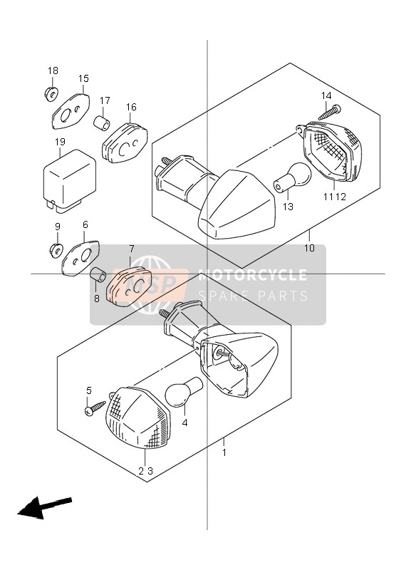 Richtingaanwijzer lamp (GSF600-U-Z)