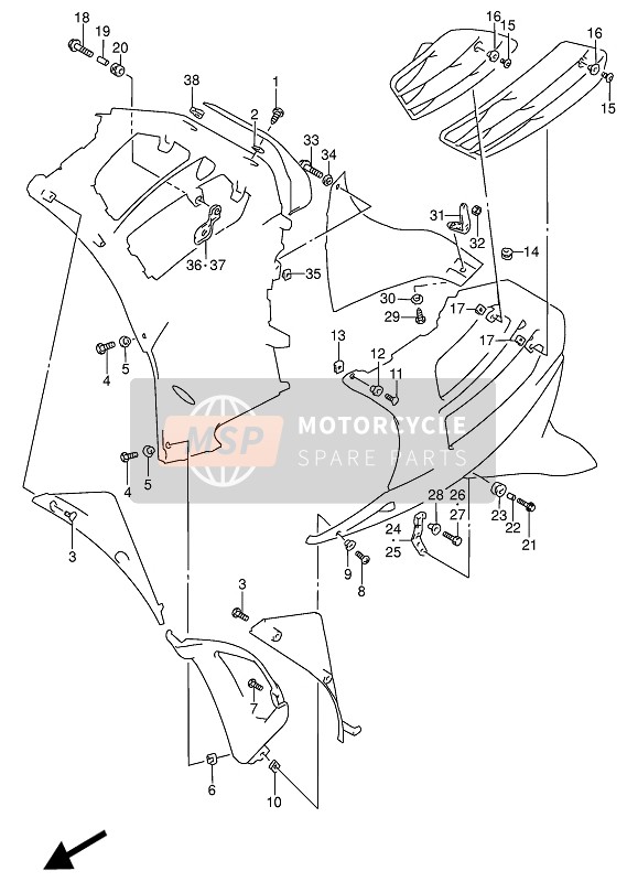 Suzuki RF600R(U) 1994 INSTALLATION PARTS for a 1994 Suzuki RF600R(U)