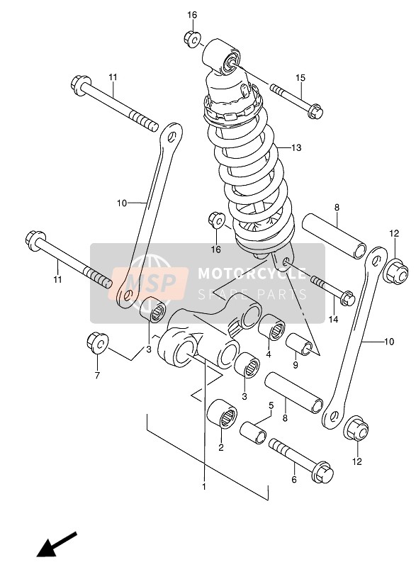 Suzuki RF600R(U) 1994 Rear Cushion Lever for a 1994 Suzuki RF600R(U)