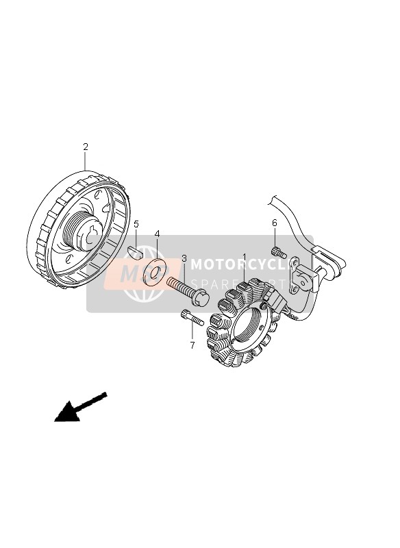 Suzuki GSX1250FA 2011 Aimants pour un 2011 Suzuki GSX1250FA