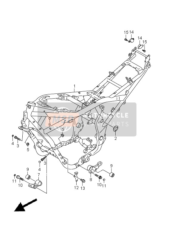 Suzuki GSX1250FA 2011 Cadre pour un 2011 Suzuki GSX1250FA