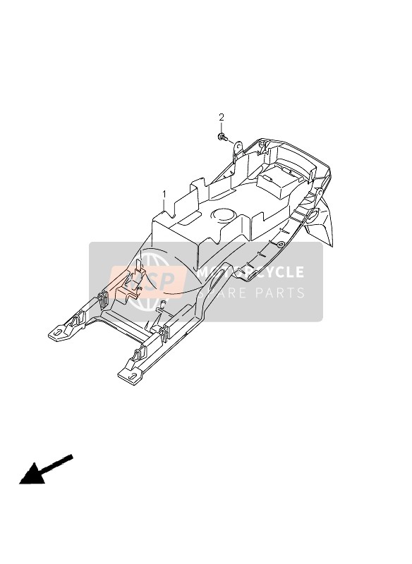 Suzuki GSX1250FA 2011 Guardabarros trasero para un 2011 Suzuki GSX1250FA