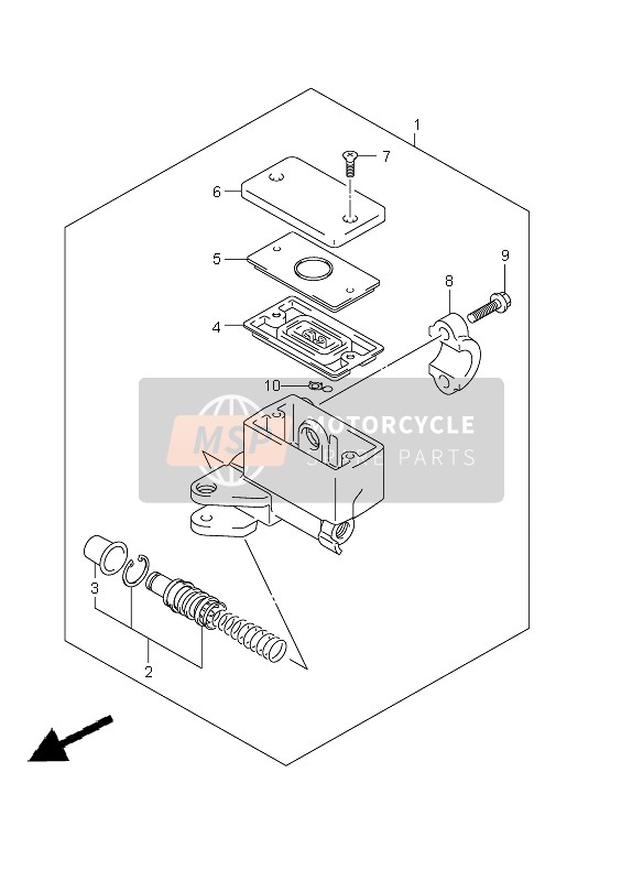 Suzuki GSX1250FA 2011 Front Master Cylinder for a 2011 Suzuki GSX1250FA