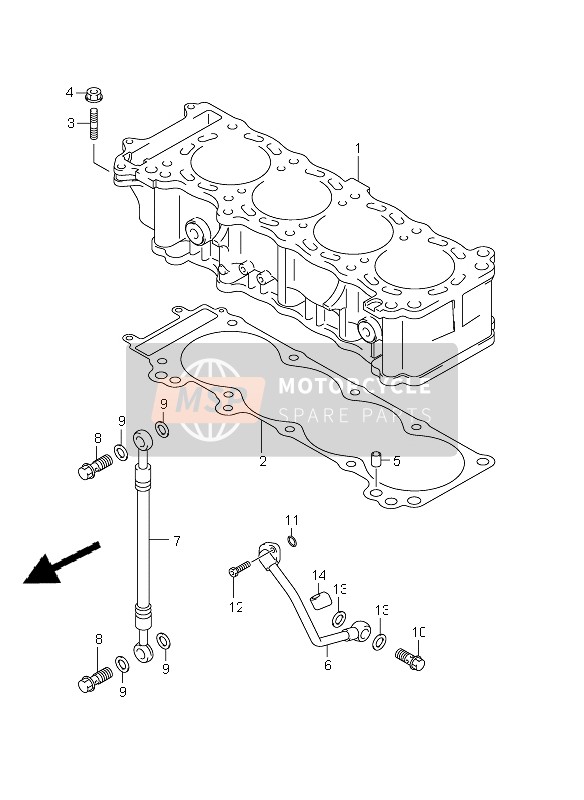 Suzuki GSX1300R HAYABUSA 2011 Cilinder voor een 2011 Suzuki GSX1300R HAYABUSA