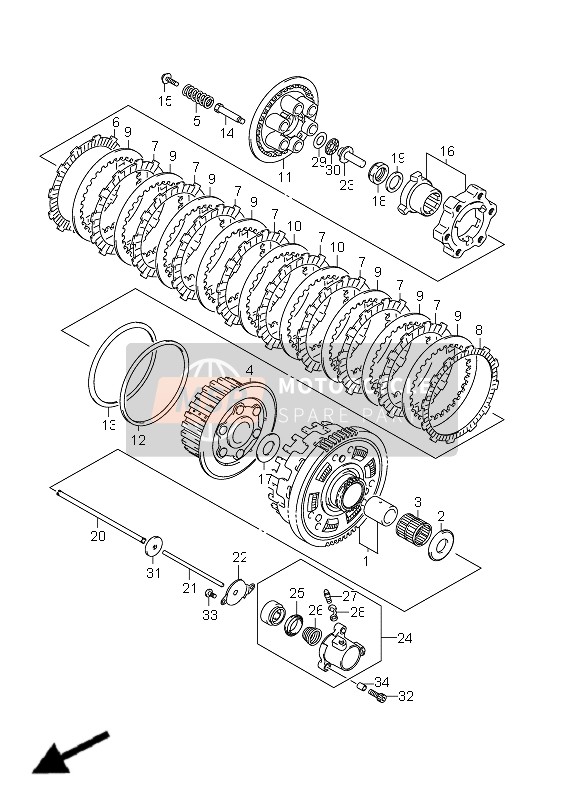 Suzuki GSX1300R HAYABUSA 2011 Clutch for a 2011 Suzuki GSX1300R HAYABUSA