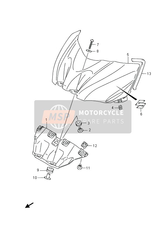 Fuel Tank Front Cover (GSX-R1000UF)
