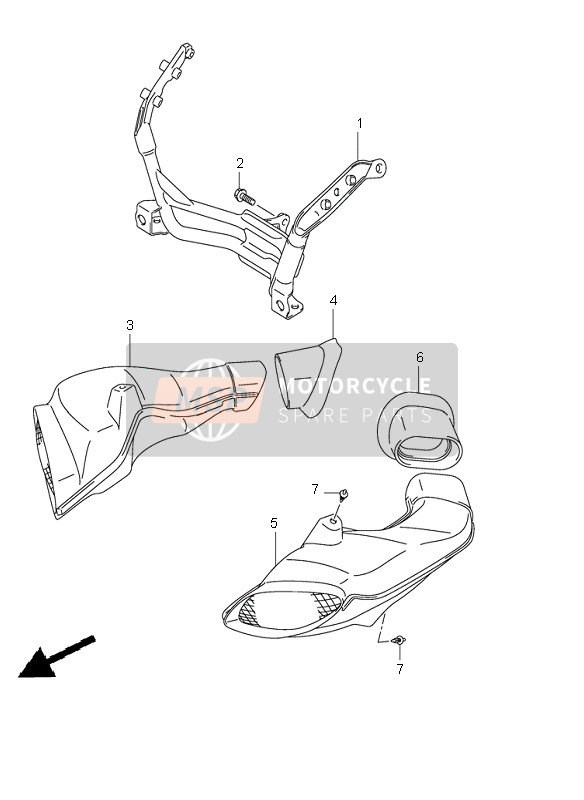 Suzuki GSX-R1000 2004 Cowling Body Installation Parts for a 2004 Suzuki GSX-R1000