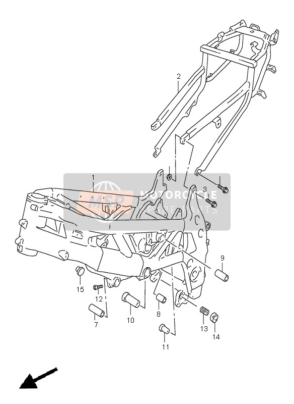 Suzuki TL1000S 1997 Frame for a 1997 Suzuki TL1000S