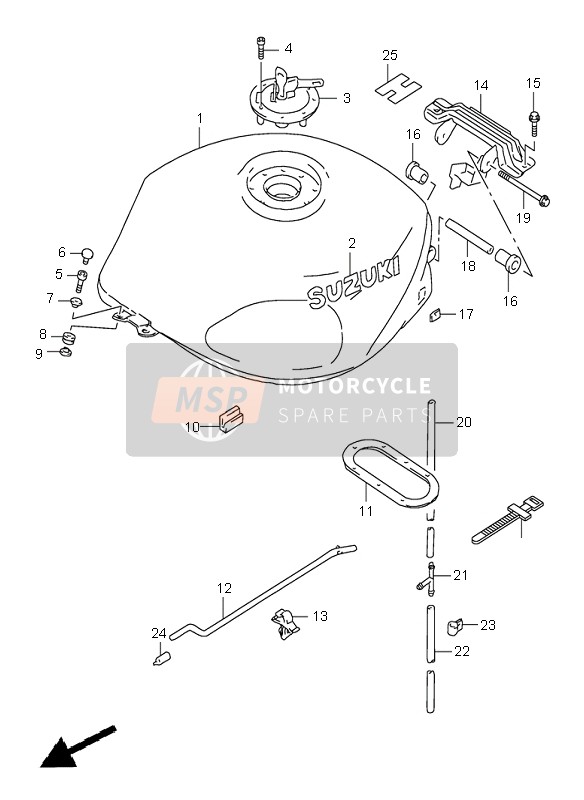 4410002F0X28V, Tank Set TL1000S Modified, Suzuki, 4