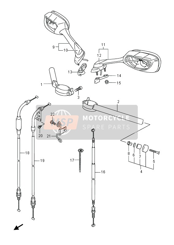 5830047H01, Cable Assy,Thro, Suzuki, 1