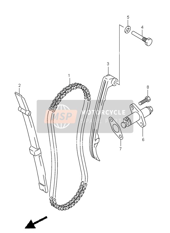 Suzuki RV125 VANVAN 2004 Cam Chain for a 2004 Suzuki RV125 VANVAN