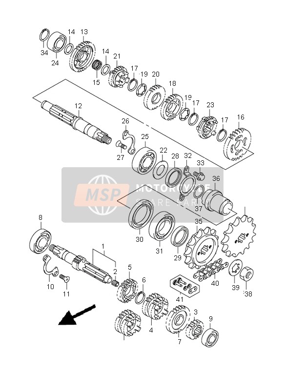 Suzuki RV125 VANVAN 2004 Transmission pour un 2004 Suzuki RV125 VANVAN