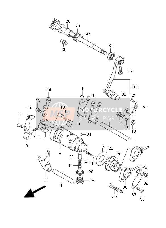 Suzuki RV125 VANVAN 2004 Cambio de marchas para un 2004 Suzuki RV125 VANVAN