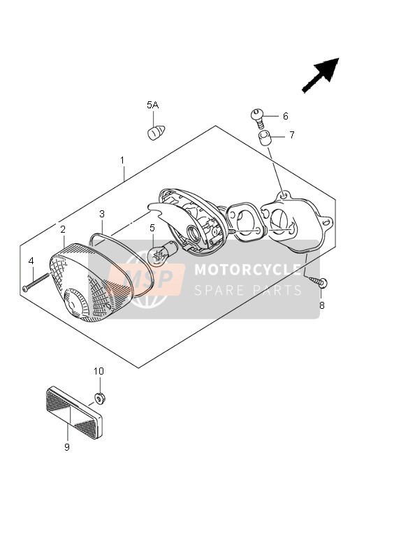 Suzuki RV125 VANVAN 2004 KOMBINATIONSLICHT HINTEN für ein 2004 Suzuki RV125 VANVAN